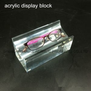 Gloiní Aicrileach Aicrileach Glanghrádúla Bloc Dispaly / Ciúb Aicrileach Soladach soiléir
