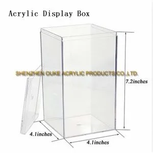Boscaí Aicrileach Cheap Monarcha Cásanna Taispeáin Bosca Aicrileach Glan Bosca Lucite Le Lid