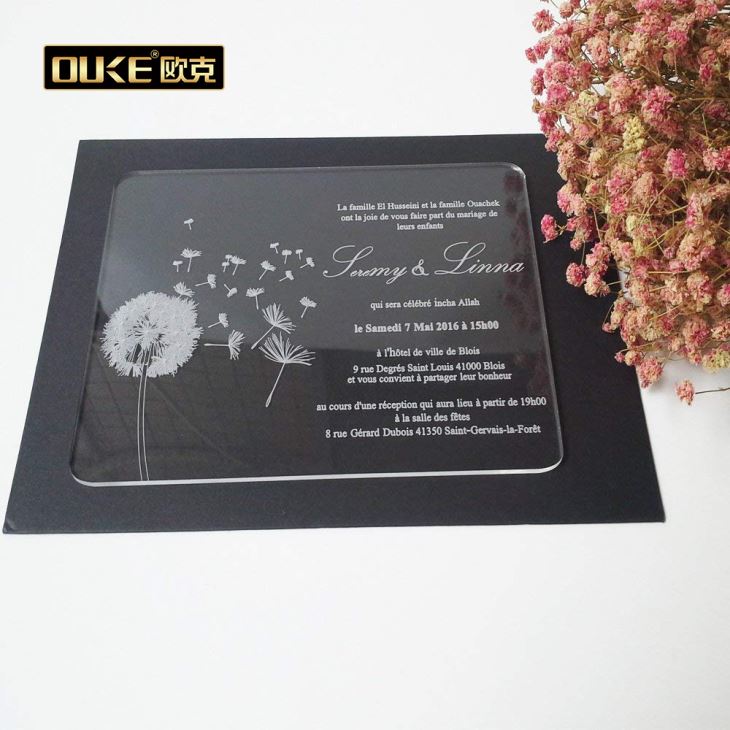 Clear Wedding Invitations With Printed