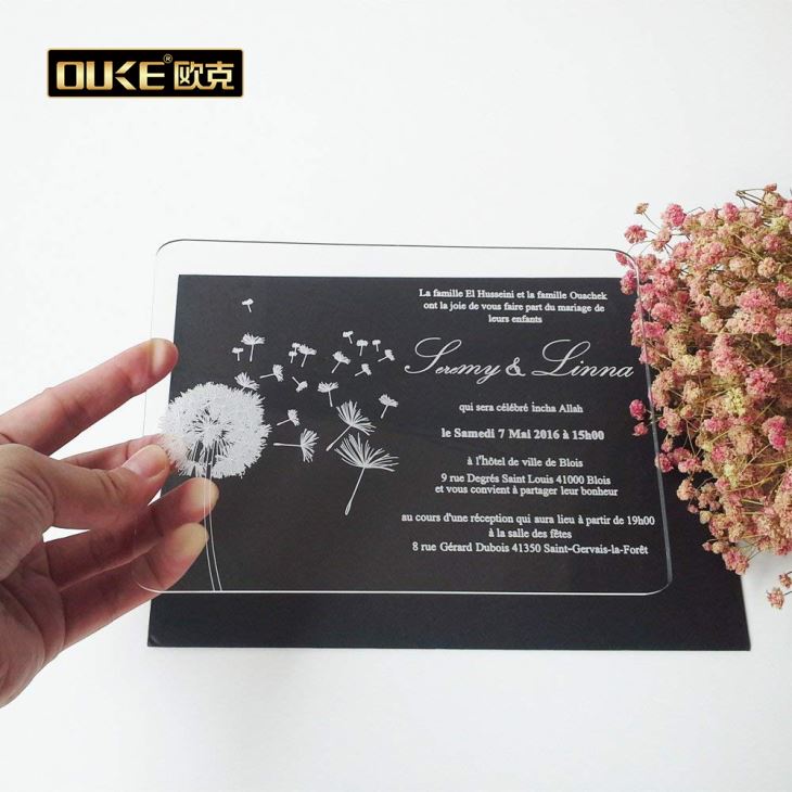 Clear Wedding Invitations With Printed