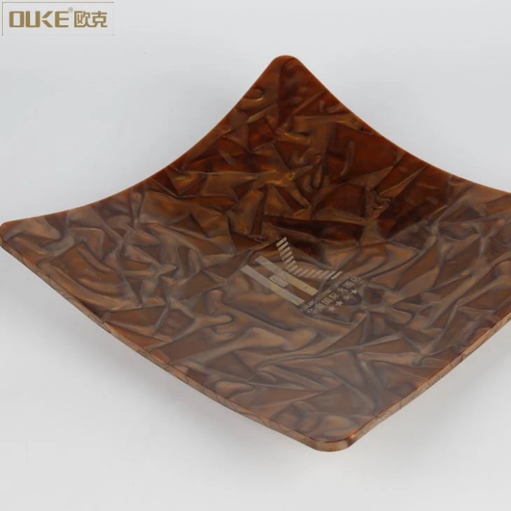 Wholesale Unique Marble Acrylic Hotel Serving Tray